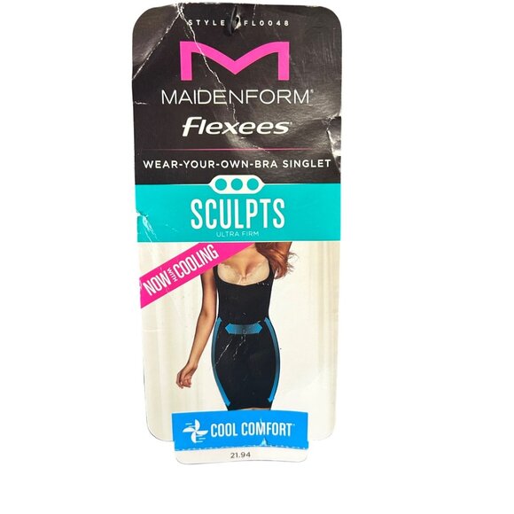 Maidenform Flexees Womens Sculpting Singlet Ultra Firm Comfort Size 2XL Black - Picture 3 of 9